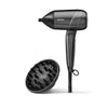 BaByliss Titanium Shine D6200DE Sèche-cheveux professionnel 1600W moteur digital anti-frizz diffuseur cheveux bouclés gris anthracite