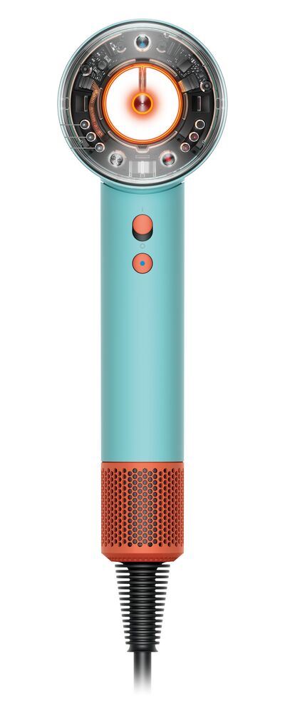 Dyson Supersonic Nural Sèche-cheveux intelligent ionique diffuseur cheveux bouclés tous types bleu orange 1600W