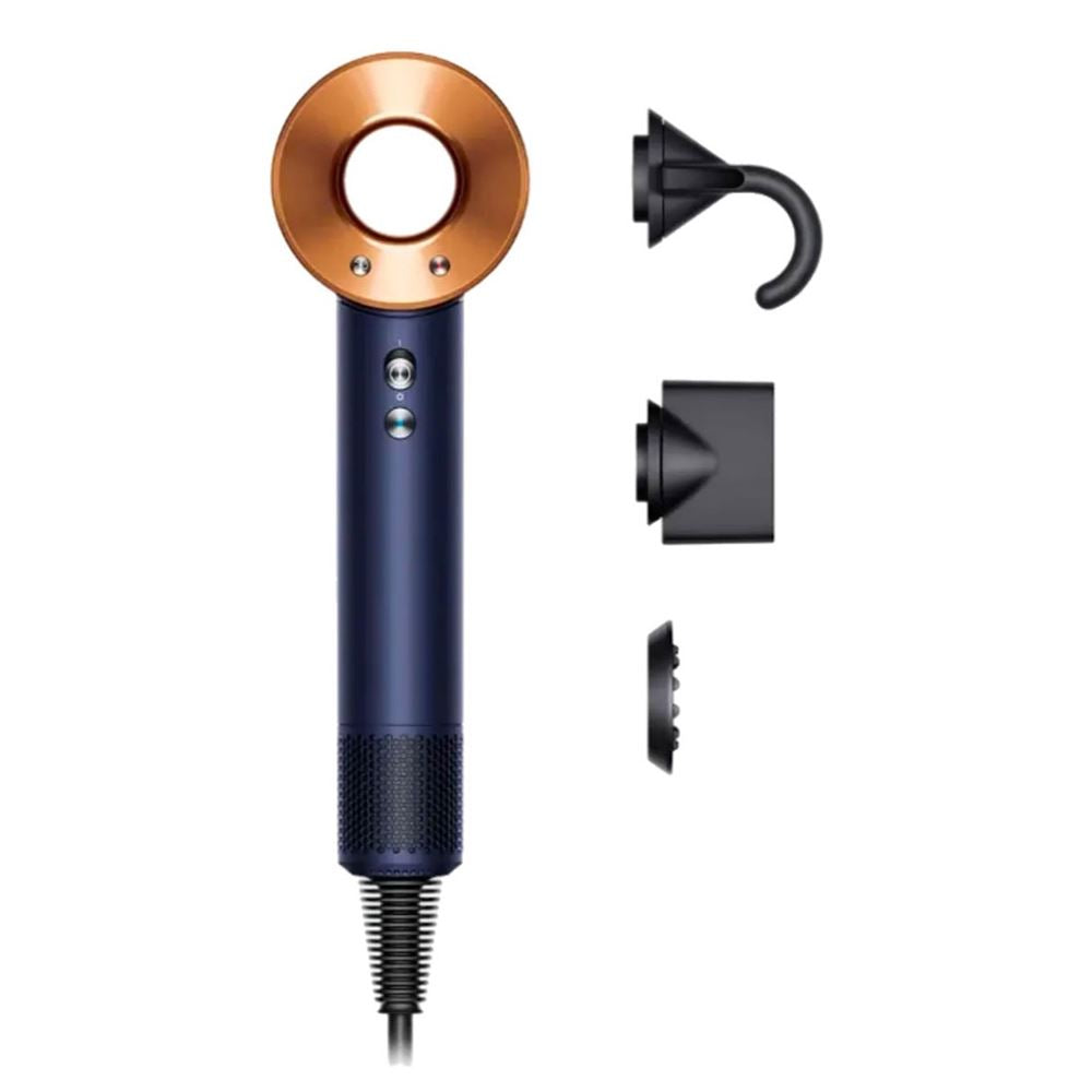 Dyson Supersonic Sèche-cheveux ionique V9 1600W séchage rapide embouts magnétiques cheveux raides à ondulés bleu cuivre